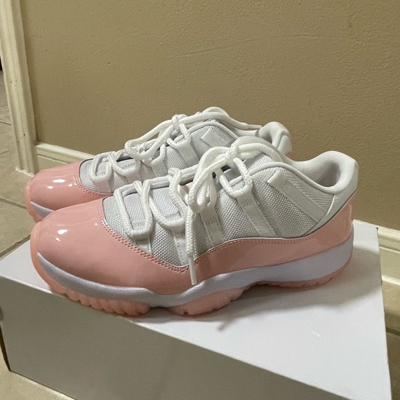 Jordan 11 Retro Low in White and Pink - Picture 2 of 9